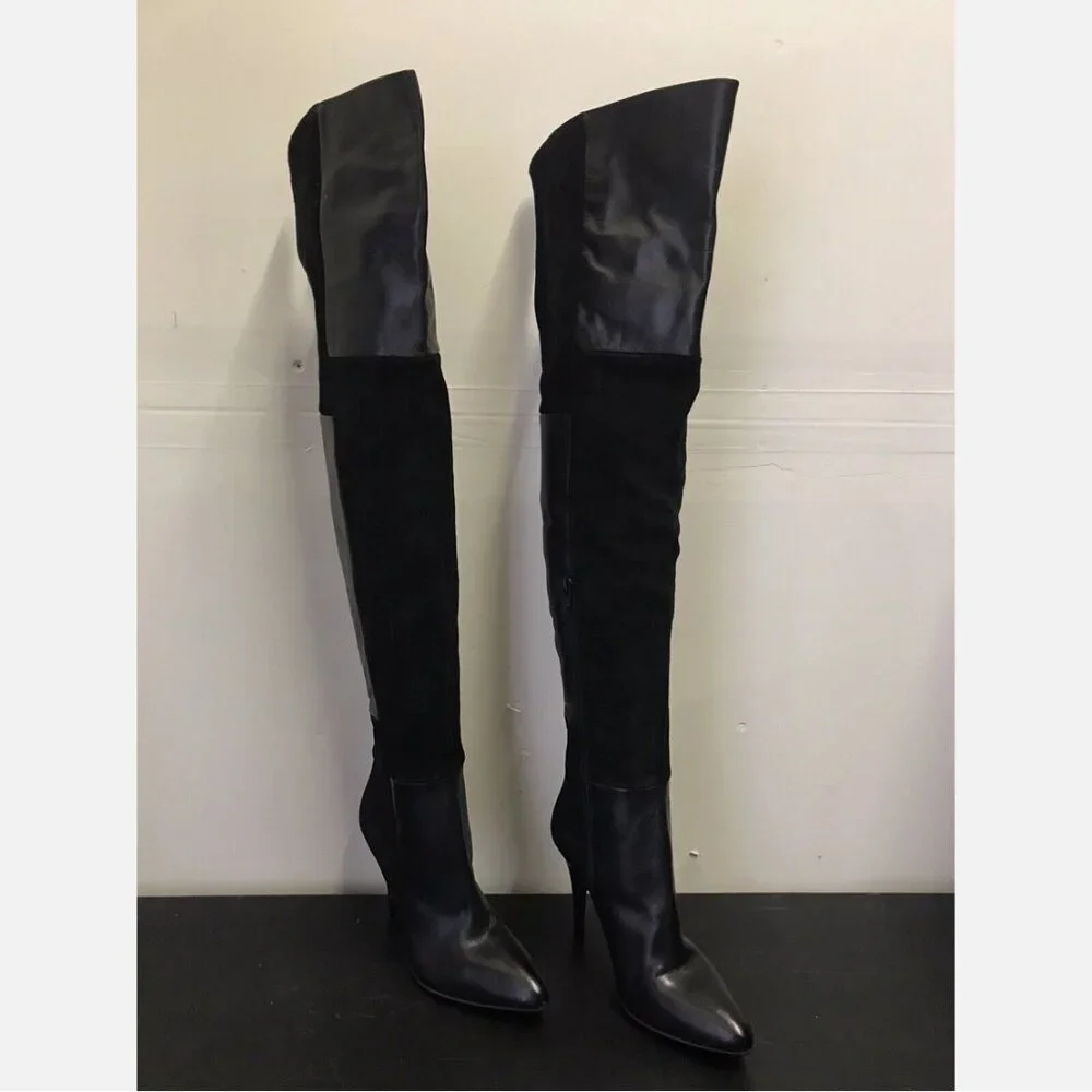 Charles David Kris Over The Knee Leather Suede Boots